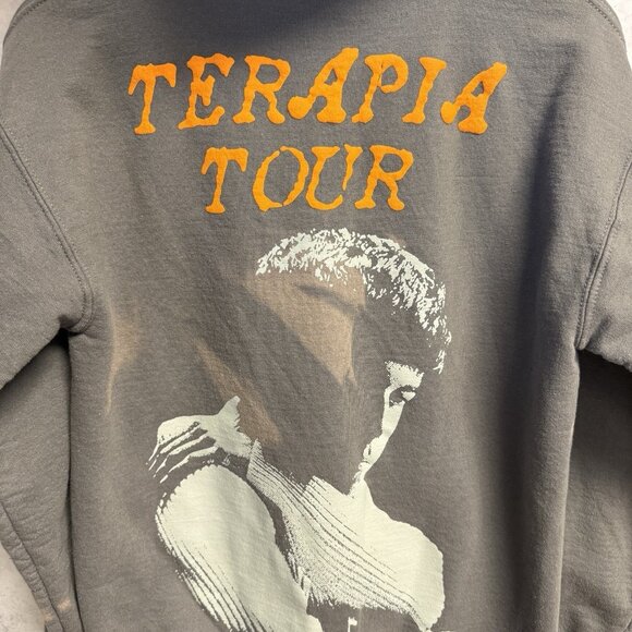 Hoy Fui A Terapia Tour Hoodie Sweatshirt Adult Small 19x23.5 Gray Band - Picture 10 of 15